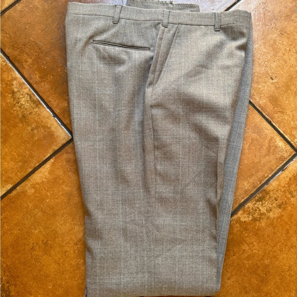 JOHNNY CARSON Vintage 70’s Deadstock Subtle Plad Wool Blend 3 Piece Suit 44 L - Picture 12 of 16